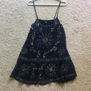 AE Navy blue embellished dress
